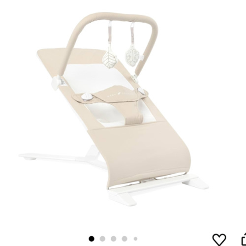 Baby Delight Alpine Deluxe Portable Bouncer, Infant, 0-6 Months, 100% GOTS Certified Cotton Fabrics, Organic Oat