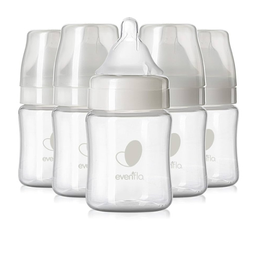 Evenflo Feeding Premium Proflo Venting Balance Plus Wide Neck Baby, Newborn and Infant Bottles - Developed by Pediatric Feeding Specialists - 5 Ounce (Pack of 6)