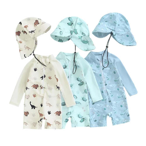 "Malibu Beach" Swimsuit and Hat Set
