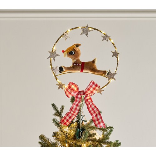 Rudolph Lit Tree Topper