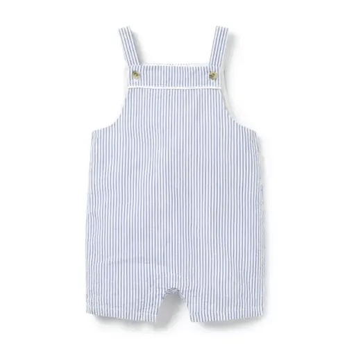 Baby Atlantic Blue Stripe Baby Striped Seersucker Overall by Janie and Jack