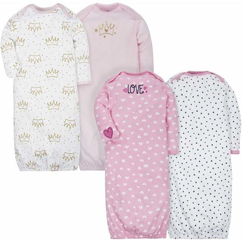 Gerber Baby Girls' 4-Pack Gown