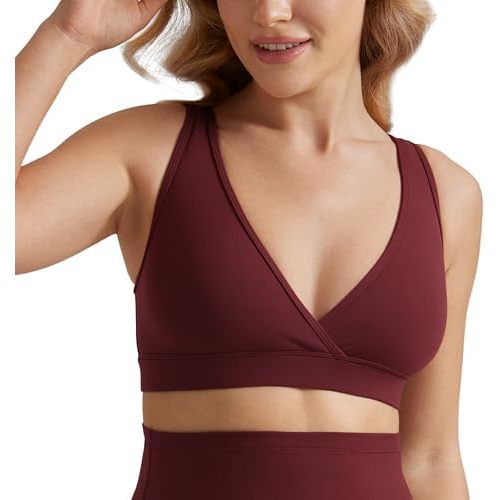 CRZ YOGA Butterluxe Maternity Nursing Bras for Women Crossover Wireless Sleep Breastfeeding Lounge Pregnancy Bralette Comfy