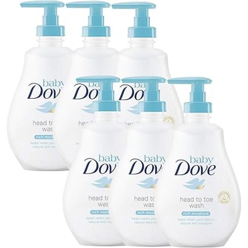 Dove Baby Head to Toe Body Wash Rich Moisture - 6 Packs x 13.52 FL.Oz / 400 ml