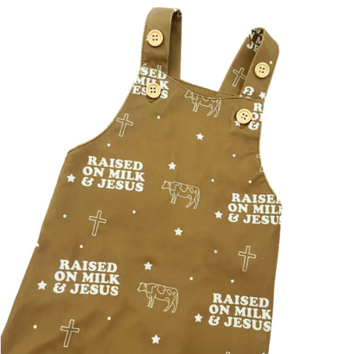 Raised On Milk & Jesus Overalls – AmorClothingCo.
