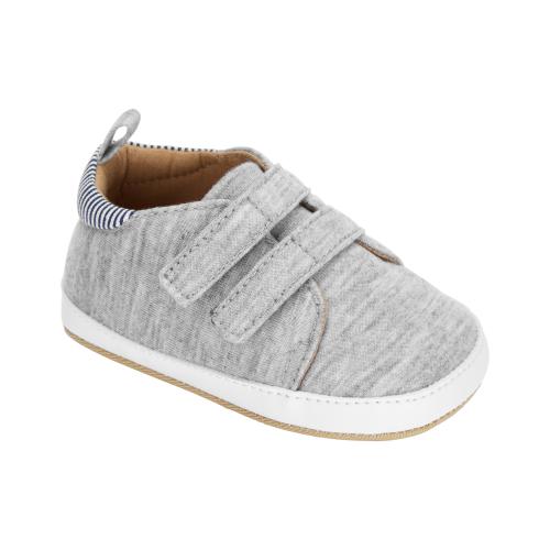 Baby Heather Grey Sneakers - 1 - Style,Light Grey