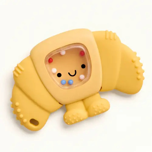 Sweetie Shake Plus™ Rattle & Teether - Chloe the Croissant