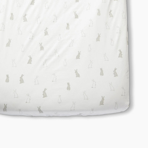 Pehr Brushed Organic Cotton Crib Sheet - Bunny Hop