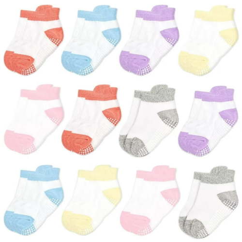 Non-Slip Baby Socks Infant Girls Boys Ankle Anti Slip Socks With Grips For 0-12 Month Toddler 1-5 Years Kids