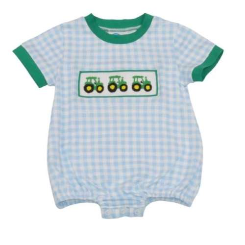 Hand Smocked Tractor Bubble-9M