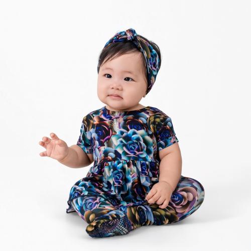 Reversible Opening Ready Set Romper® Twirl in Electric Garden
