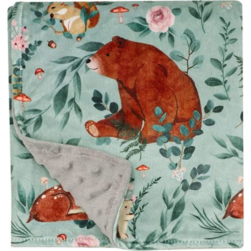 TANOFAR Baby Blankets, Adventure Mountains Fleece Toddler Blanket for Boys Girls, Dotted Backing, Double Layer, Crib Receiving Blanket, for Nursery/Stroller/Toddler Bed/Carseat, 30 x 40 Inch