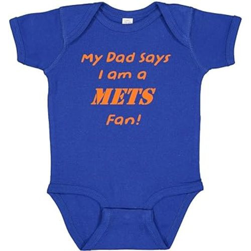 My Dad Says I am a Mets Fan Cute Baby Bodysuit