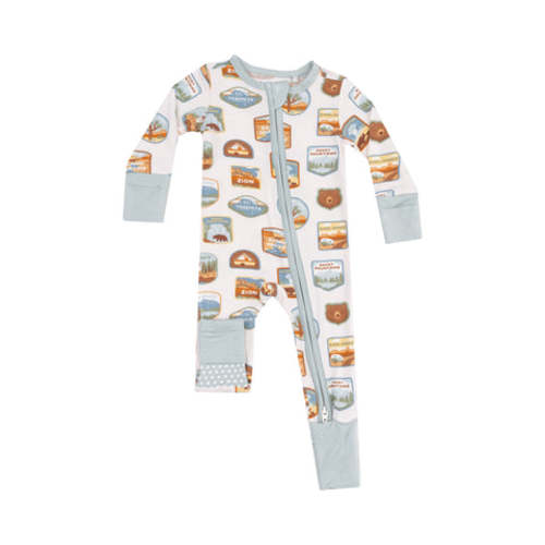 2 Way Zipper Romper - National Park Patches (6-12M)