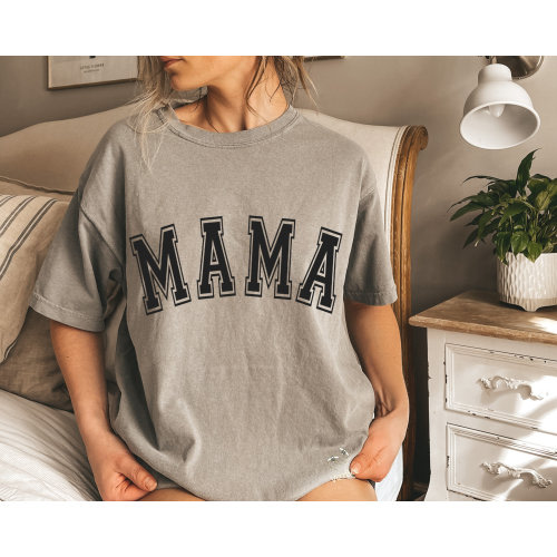 Mama Shirt, Comfort Colors Oversized Mama T-shirt, Retro Boho Mama Shirt, Gift for Mom, Baby Shower Gift, Mom Shirt