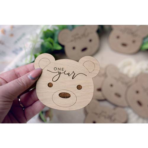 Baby Milestone Disc Set | Hello World Milestone Cards | Newborn Gift | Baby Shower Gift | Baby Social Media Photo Props | Monthly Milestones