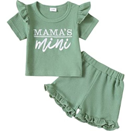 Mioglrie Newborn Baby Girl Clothes Romper Shorts Set Cute Infant Summer Outfits Cotton Baby Clothes for Girls