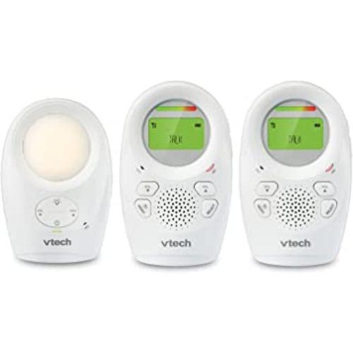 VTech DM1211-2 DM1211 Digital Audio Baby Monitor with Enhanced Range (2 Parent Units), Silver, 3 Piece Set