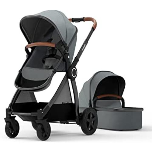Mompush Ultimate2 Baby Stroller with Removable Bassinet - Full-Size Baby Strollers for Comfortable Outings with Baby - Toddler Stroller with Reversible Stroller Seat - Smooth Glide Bassinet Stroller