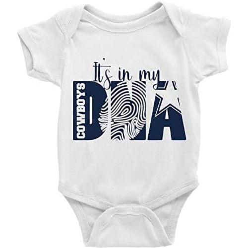 GKrepps It's in My DNA Cowboys Newborn Playsuit Footed Coverall Baby Crawl Clothes