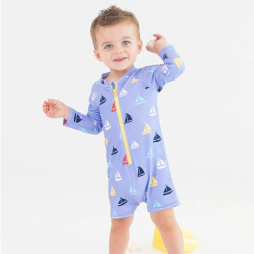 Boys Long Sleeve One Piece Rash Guard