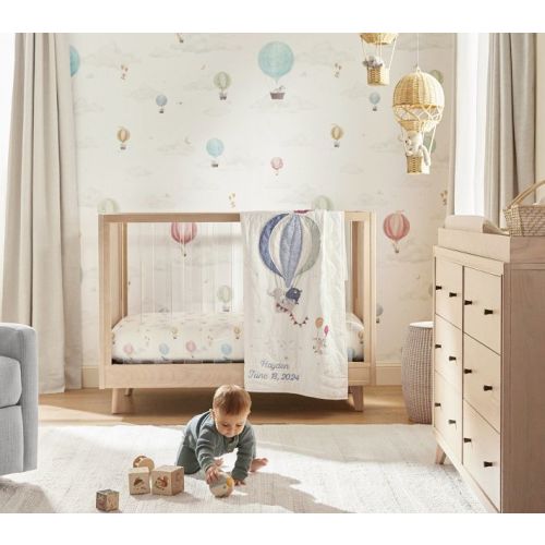 Hot Air Balloon Organic Crib Fitted Sheet