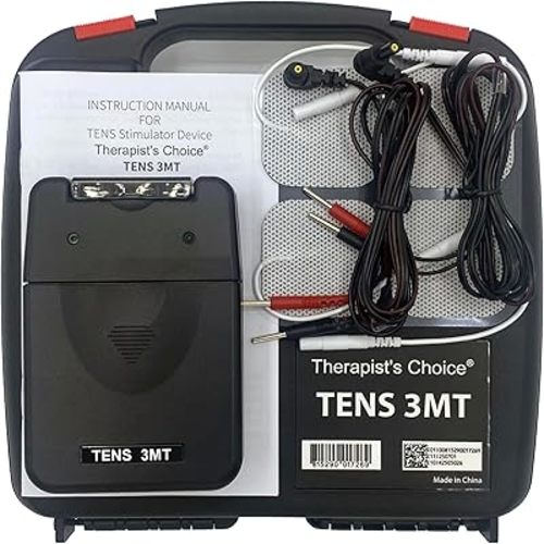 Therapist’s Choice® TENS Unit Muscle Stimulator with Accessories – TENS Unit Muscle Stimulator for Back Pain Relief, TENS Machine, Neck Pain, Sciatica Pain Relief, Nerve Pain Relief