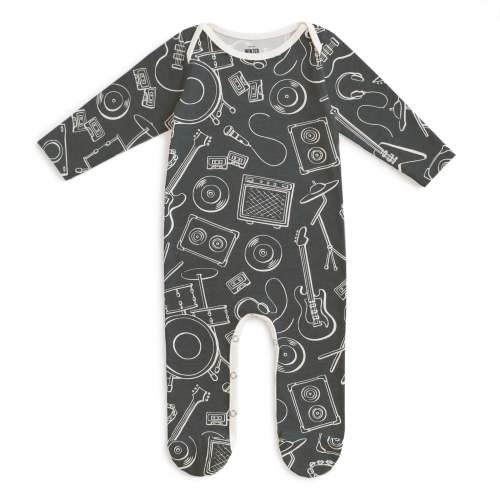 Rock Band Footed Romper