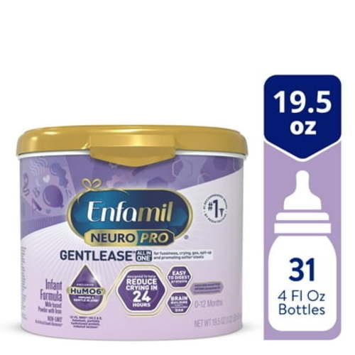Enfamil NeuroPro Gentlease Powder Baby Formula for Premium Digestive Support, 19.5 oz Tub