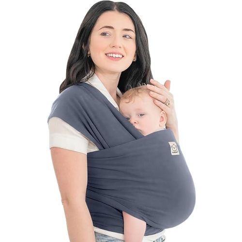 KeaBabies Baby Wraps Carrier - All in 1 Original Baby Sling Carrier, Easy to Wear, Hands Free Baby Carrier Newborn to Toddler, Breathable, Lightweight Infant Baby Carrier Wrap (Raven)