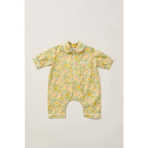 Baby Pyjama in California Poppy Liberty Print