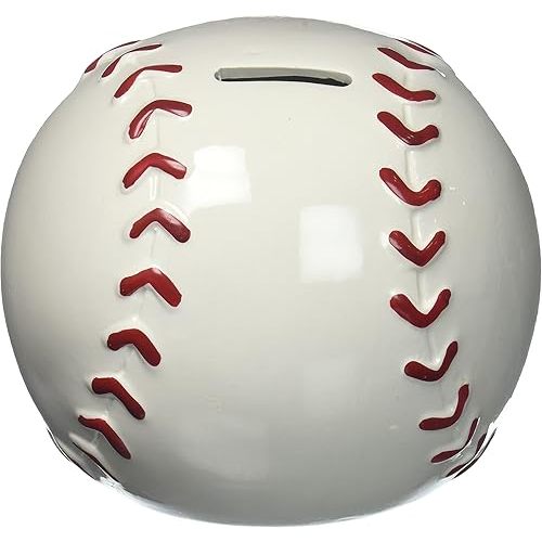 Baseball Shape Piggy Bank for Saving Money and Sports Room Decor