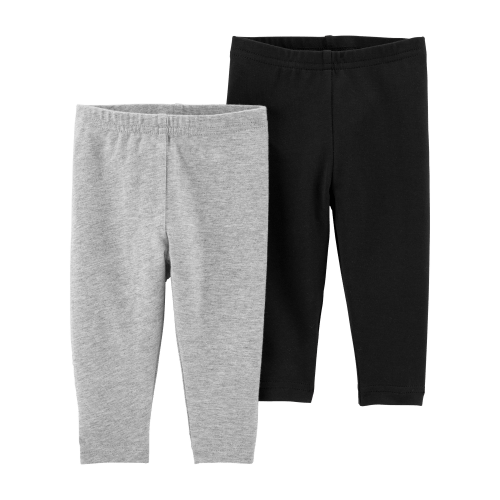 Baby 2-Pack Black & Grey Leggings - Carter's | Carter's