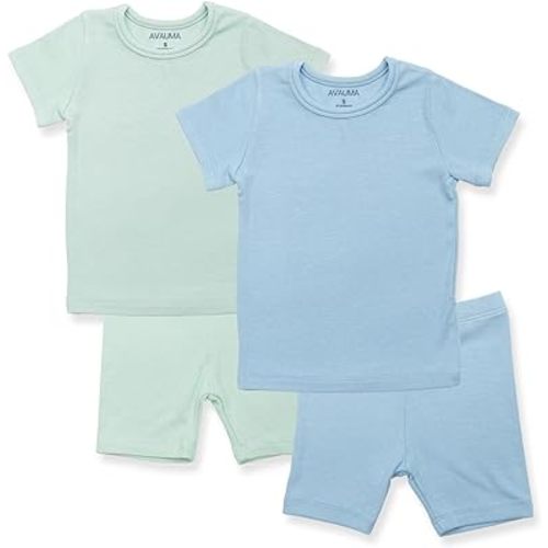 AVAUMA Baby Boys Girls Pajama Set Kids Toddler Snug fit Ribbed Sleepwear pjs for Daily Life Style