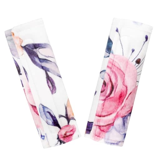 Pea Pod Baby Car Seat Strap Cover 2 Pack Floral Car Seat Straps Shoulder Pads, Seat Belt Cushions Pads for Infant Car Seats, Stroller, Pushchair