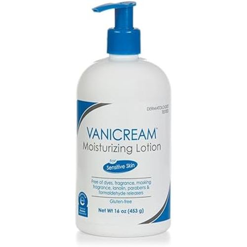 Vanicream Moisturizing Lotion with Pump | Fragrance and Gluten Free | For Sensitive Skin | 16 Ounce (Pack of 1)