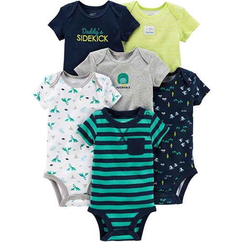 6-9 Month Carter's Baby Boys' Short-Sleeve Bodysuit, Multipack