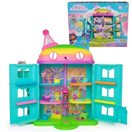 Gabby's Dollhouse Purrfect Celebration Playset: 17 Pieces, 3 Years and Up, Requires 3 AAA Batteries