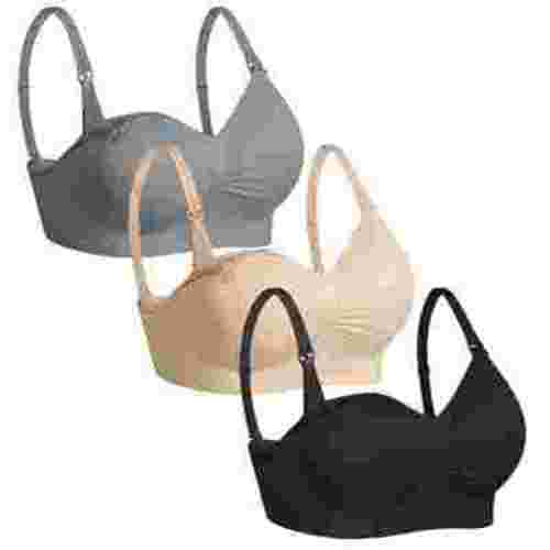 BAKIBO 3Pcs Nursing Bras for Breastfeeding, Seamless Ultra Comfort Maternity Bra, Natural Shape, Pregnancy Sleep Bralette