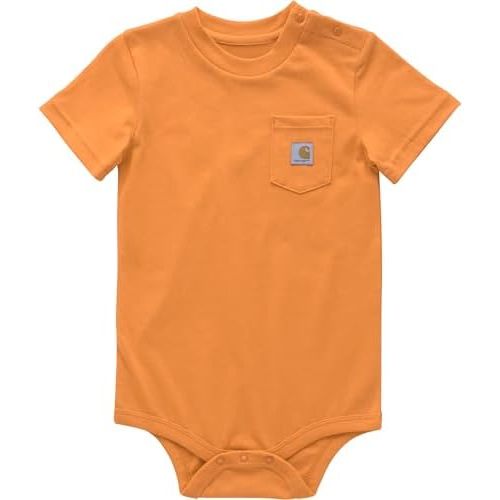 Carhartt Unisex Baby Short-Sleeve Bodysuit Pocket T-Shirt Onesie