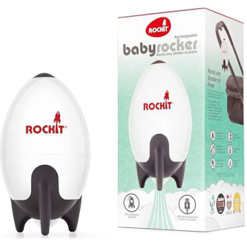 Rockit Baby Rocker USB Rechargeable - Hands-Free Portable Rocker Sleep Aid Soother Gently Rocks Stroller or Buggy - Adjustable Speed 60-Min Timer - Fits Pushchairs & Prams Creates Automatic Bouncer