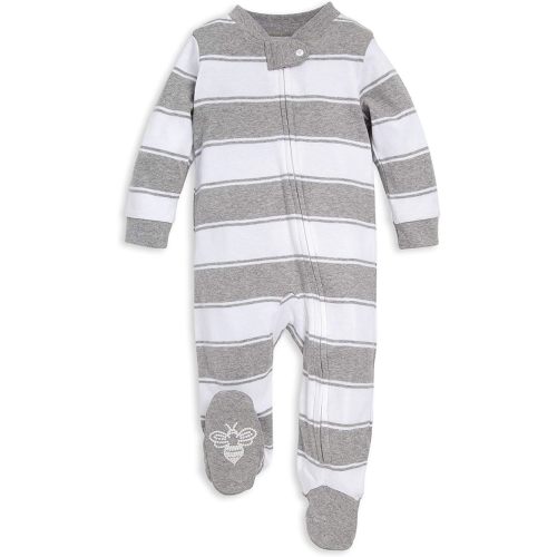 Burt's Bees Baby Boys' Sleep and Play Pjs, 100% Organic Cotton One-piece Zip Front Romper Jumpsuit Pajamas