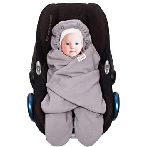 SWADDYL Winter Baby Car Seat Cover and Bunting Bag I Baby Carrier Cover for Infants I Cotton I Pink