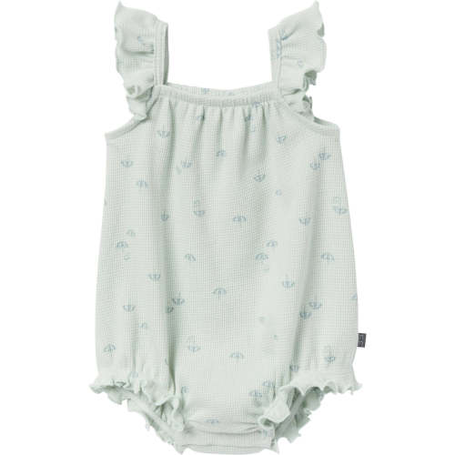 6M- Baby Girls Light Sky Beach Umbrella Bubble Romper
