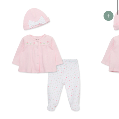 Tulips 3-Piece Cardigan Set