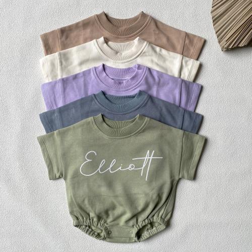 Custom Puff Name Baby Short Sleeve Shirt Bodysuit, Personalized Bubble Romper, Baby Shower Gift, Minimalist Baby Birthday, Christmas Gift