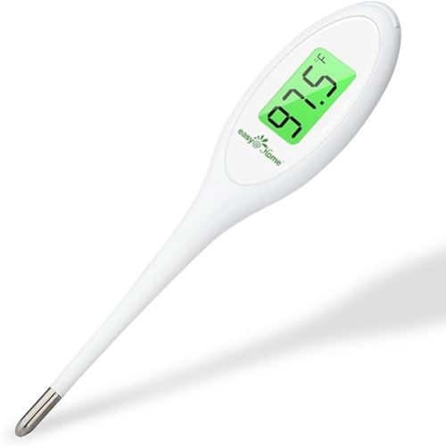 Easy@Home 8 Sec Fast Reading Digital Oral Thermometer for Adult, Kid and Baby, Oral, Rectal and Underarm Temperature Measurement for Fever with Two-Color LCD Display Backlit and Alarm EMT-A12