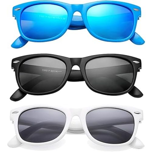COASION Kids Polarized Sunglasses TPEE Rubber Flexible Shades for Girls Boys Age 3-9