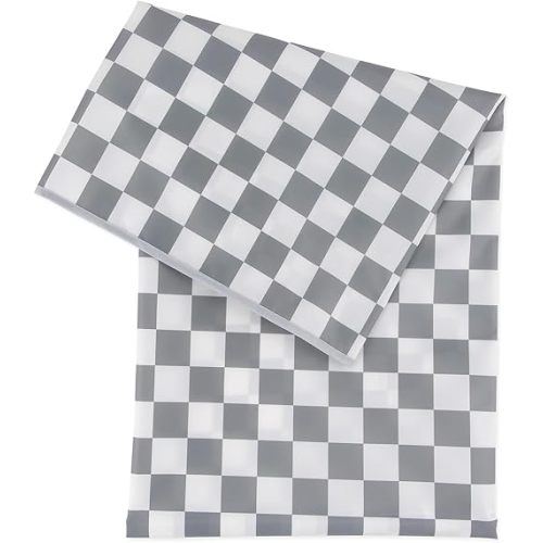 Bumkins Baby Splat Mat for Under High Chair, Babies Toddlers Eating Mess Mat, Waterproof Reusable Cloth for Arts and Crafts, Playtime for Kids, Floors or Tables, Fabric 42inx42in, Gray Check