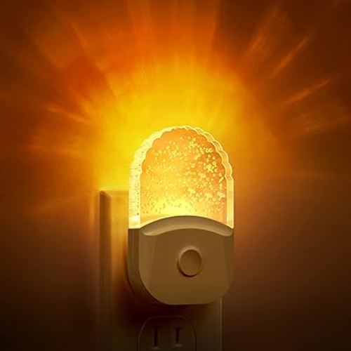 Dimmable LED Night Light, Warm Amber, 2 Pack